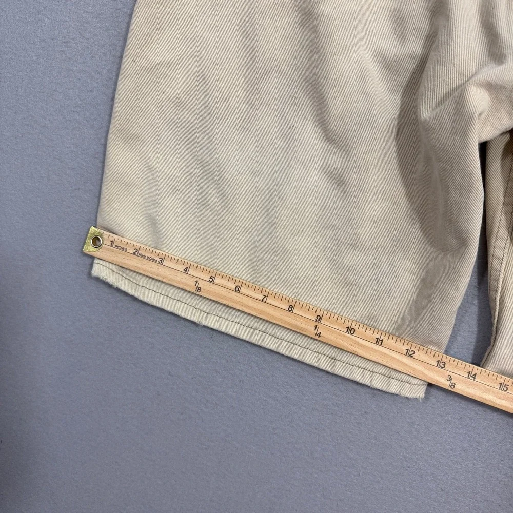 Vintage 90s Levis Silvertab Loose Denim Shorts 40 Baggy Beige Khaki Made in USA